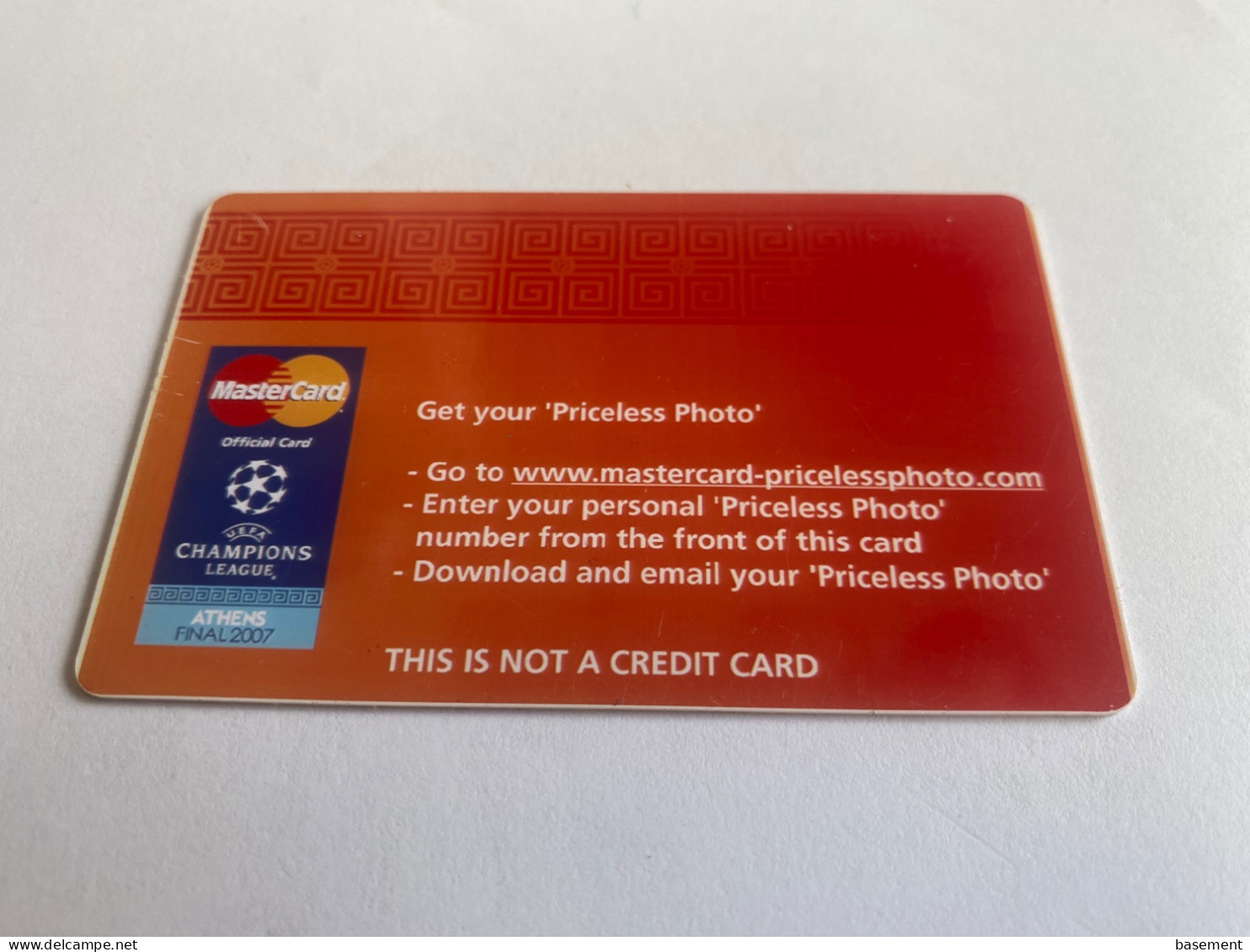 - 1 - MasterCard Champions League Final Milan - Liverpool 2007 ( Not Real Credit Card ) - Geldkarten (Ablauf Min. 10 Jahre)