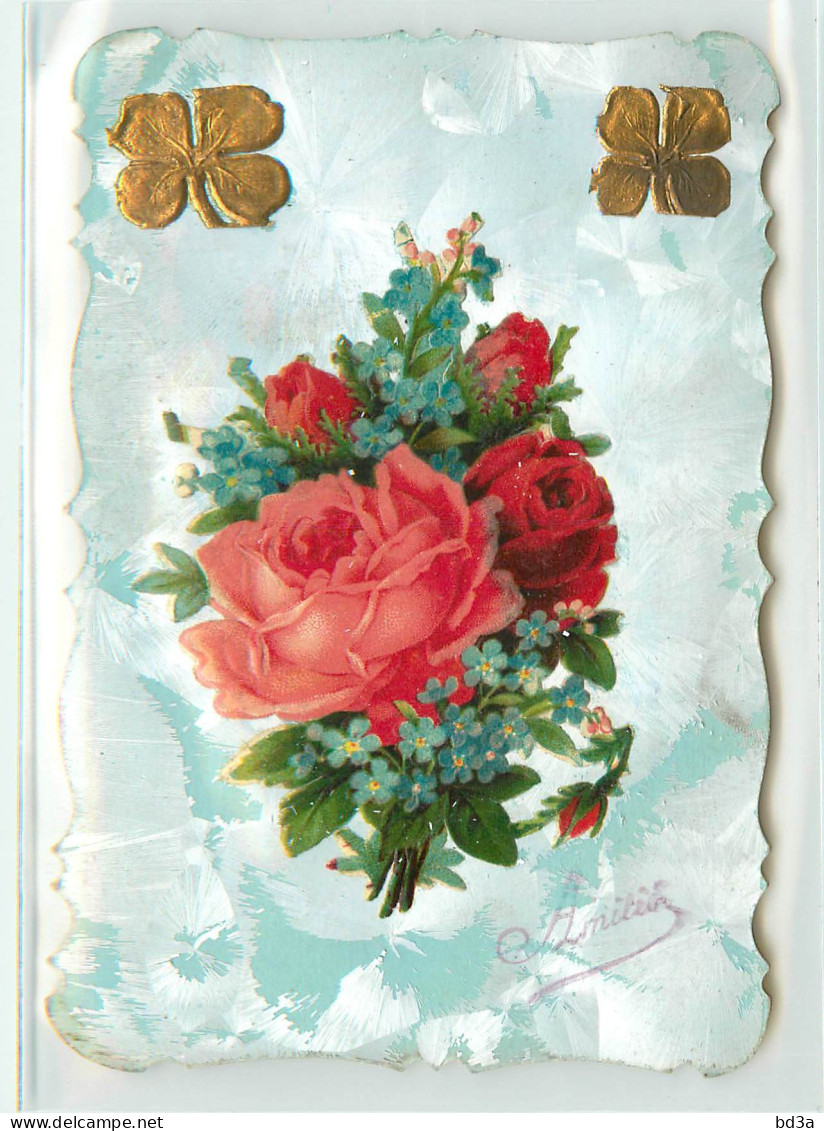 CPA A SYSTEME - COLLAGE - DECOUPE - Carte Fantaisie - Cartoline Con Meccanismi