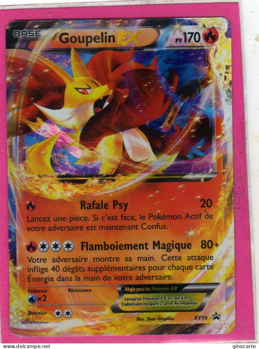 Carte Pokemon Francaise 2014 Promos Xy19 Goupelin 170pv Full Art Verso Abimé - Promos