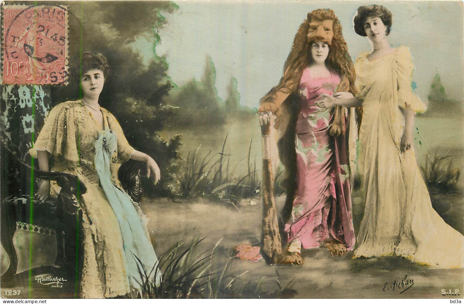 FEMMES - FRAU - LADY  -  E. MICHAU - DEGUISEMENT PEAUX DE LION -  Jolie Fantaisie - Frauen