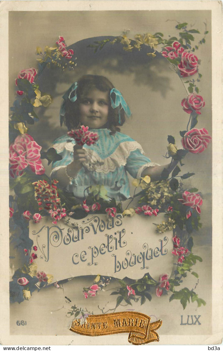 PRENOM -  SAINTE  MARIE  - FILLETTE - LITTLE GIRL - MAEDCHEN -  Jolie Fantaisie - PORTRAIT - Nomi