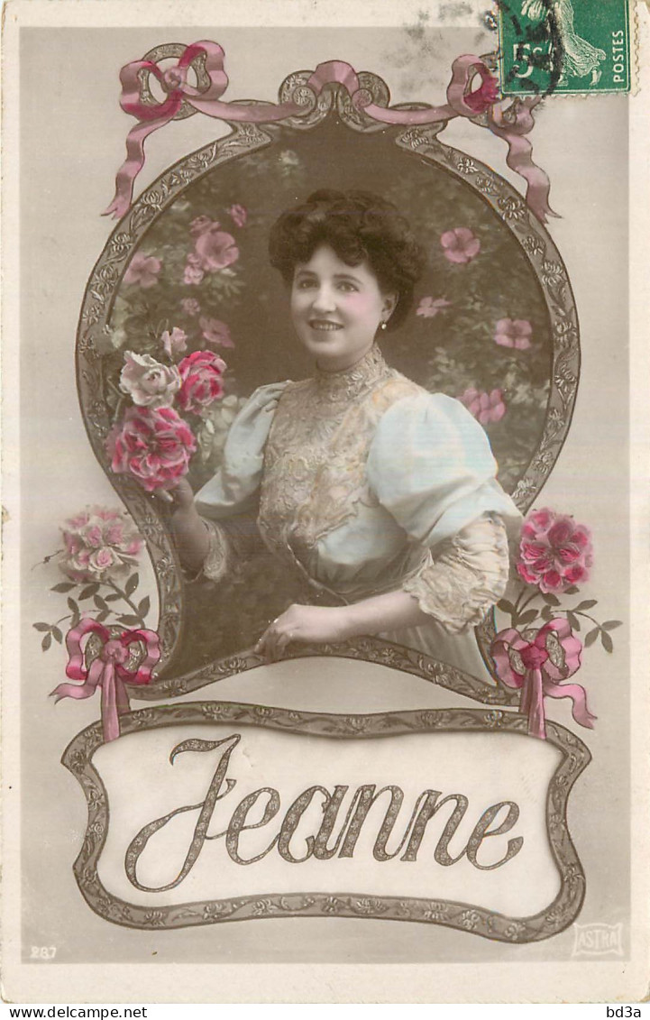 PRENOM -  JEANNE  - FEMME - FRAU - LADY  -  Jolie Fantaisie - PORTRAIT - Prénoms