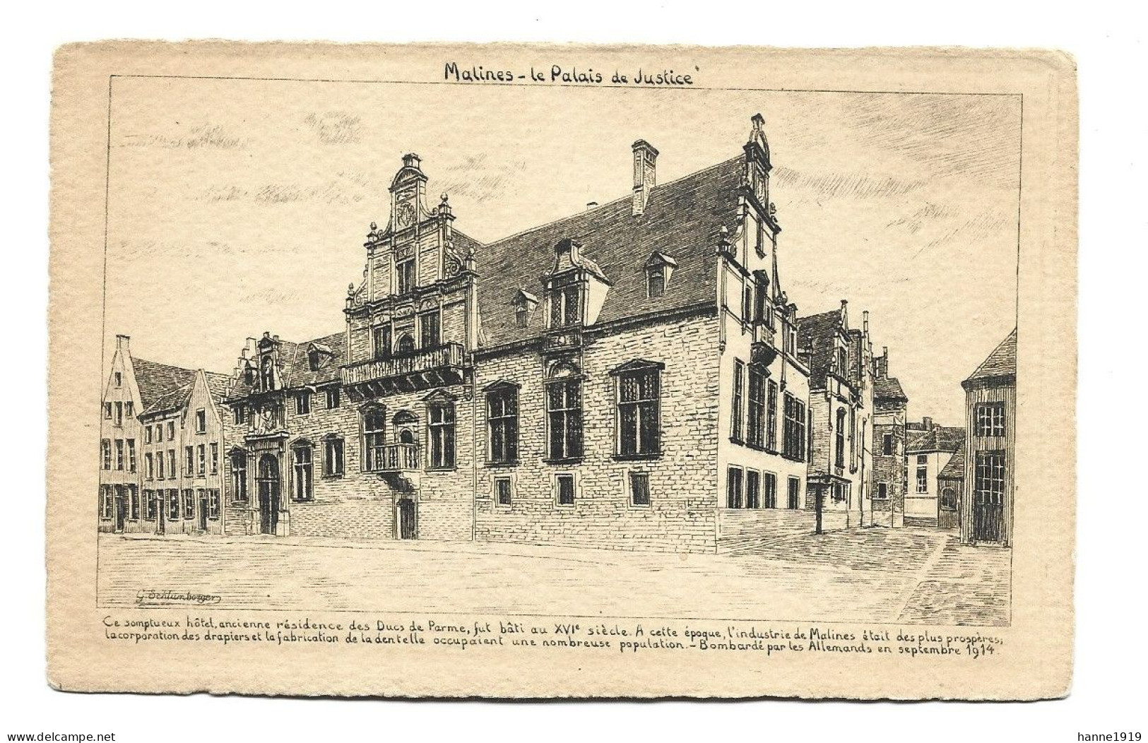 Mechelen Le Palais De Justice G. Schlumberger Malines - Mechelen
