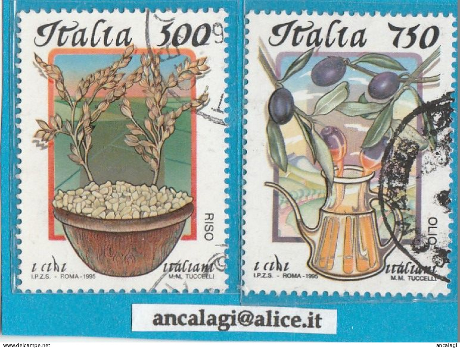 USATI ITALIA 1995 - Ref.0712 "CIBI ITALIANI" Serie Di 2 Val. - - 1991-00: Gebraucht