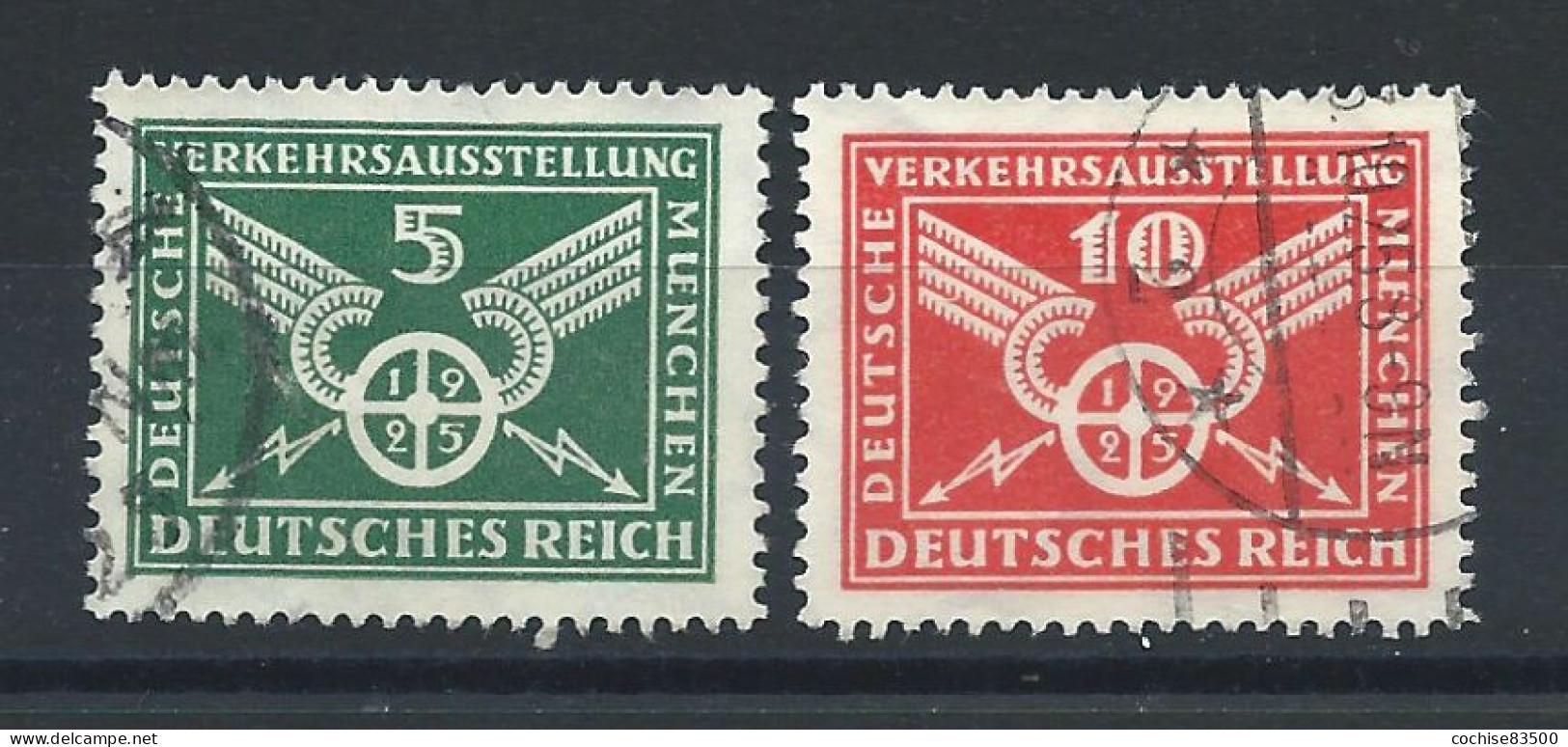 Allemagne Empire N°363/64 Obl (FU) 1925 - Exposition Des Transports - Gebraucht
