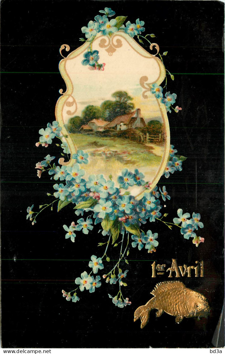 1er AVRIL  - PAYSAGE - POISSON DORE - April Fool's Day