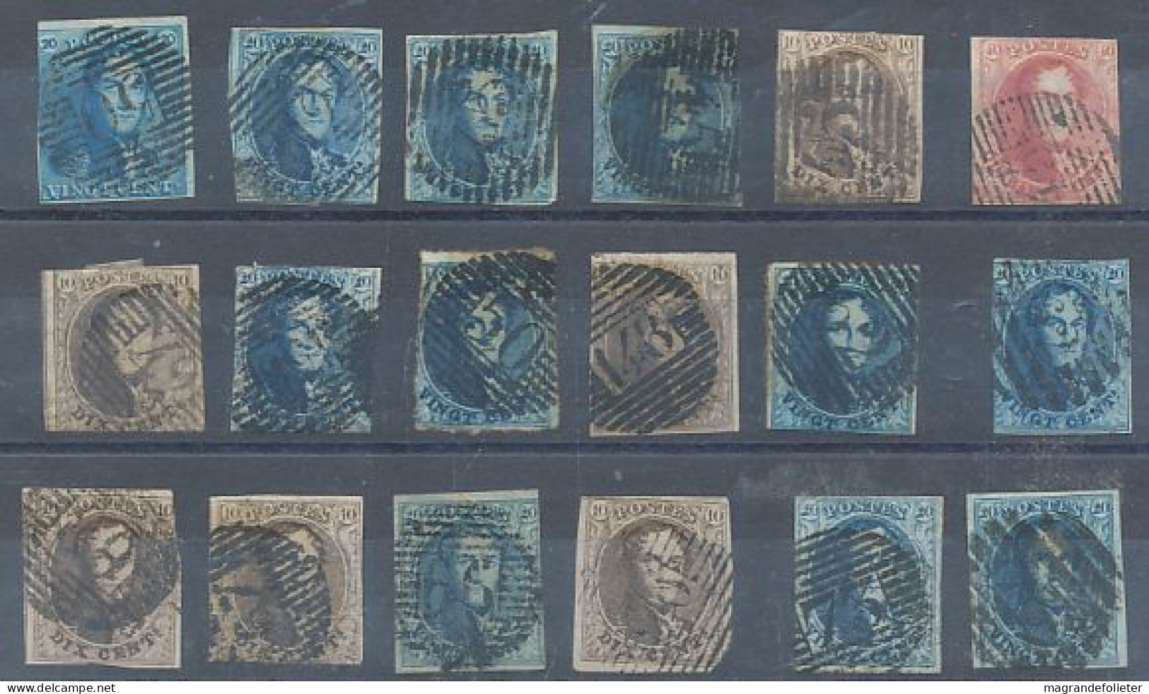 TIMBRE  ZEGEL STAMP  BELGIQUE PETIT LOT DE  18  CLASSIQUES - Autres & Non Classés