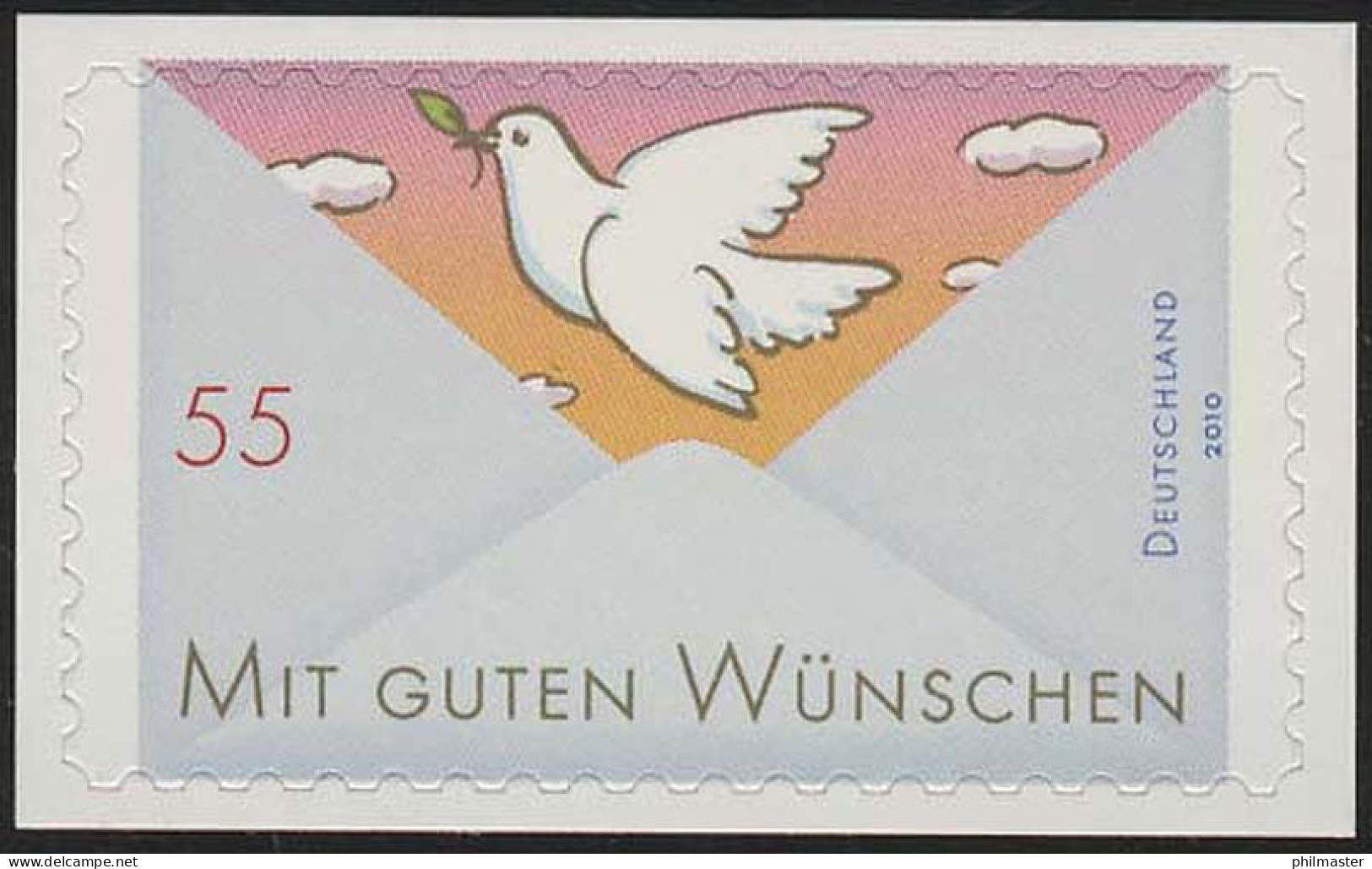 2827 Grußmarke Taube SELBSTKLEBEND Auf Neutraler Folie, ** - Unused Stamps