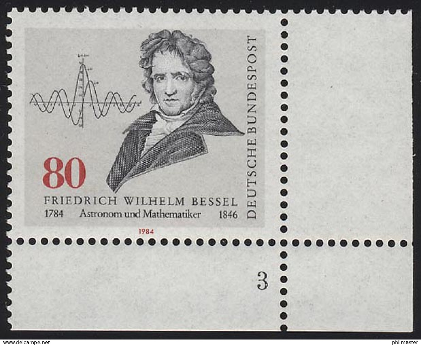 1219 Friedrich Wilhelm Bessel ** FN3 - Unused Stamps