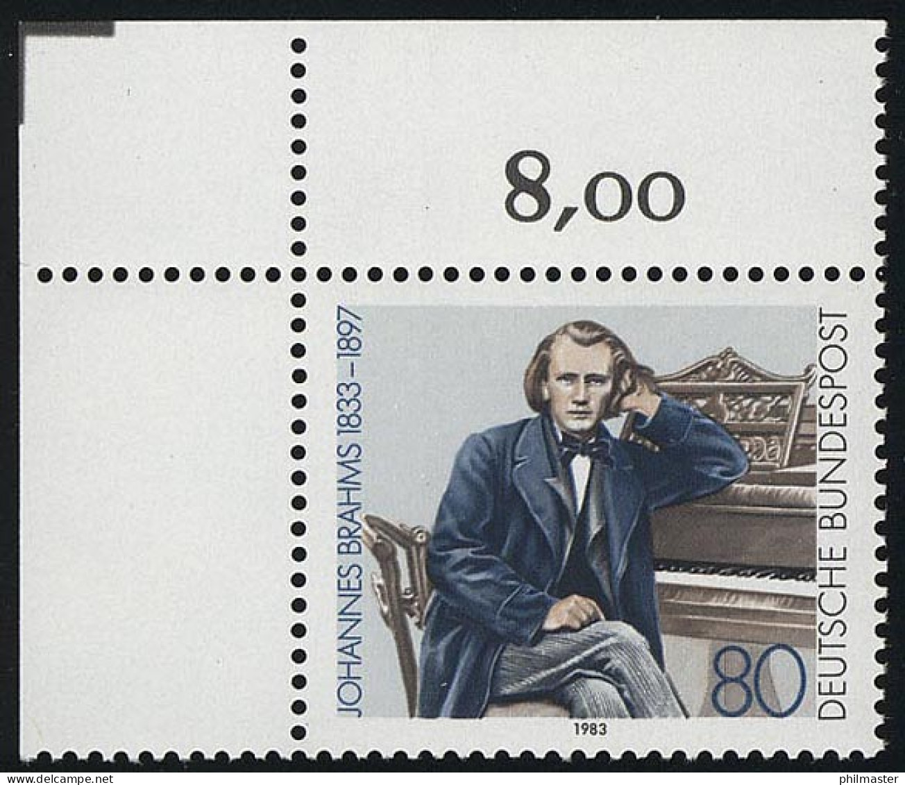 1177 Johannes Brahms ** Ecke O.l. - Neufs