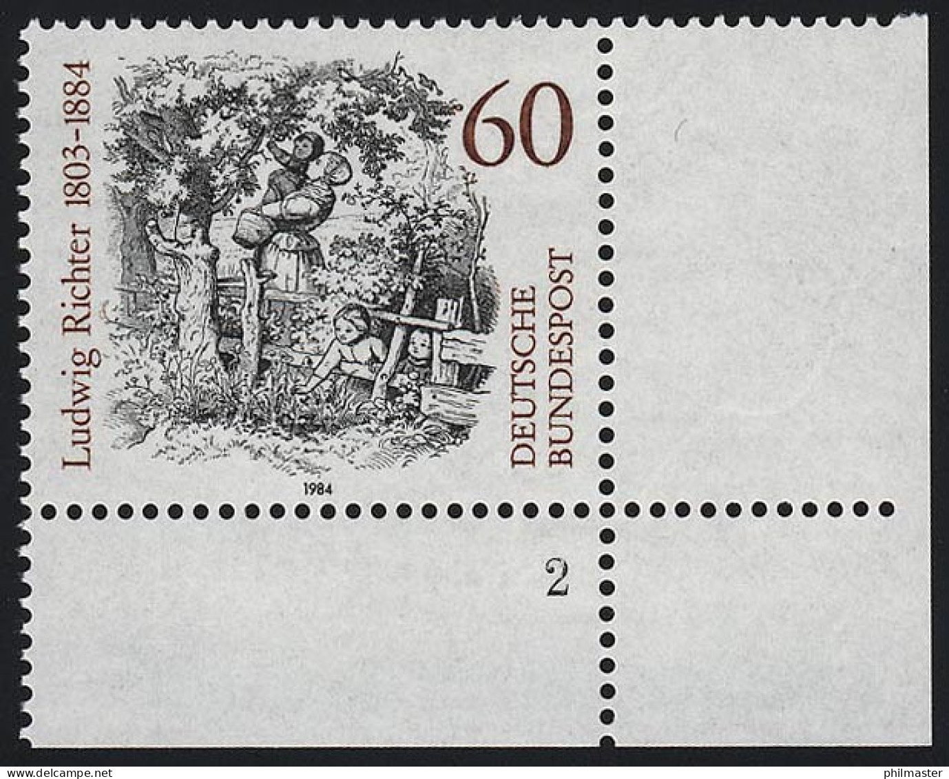 1213 Ludwig Richter ** FN2 - Unused Stamps
