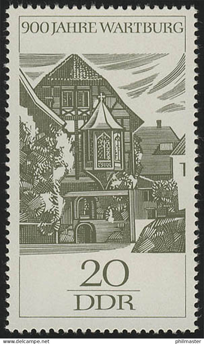 1234 900 Jahre Wartburg 20 Pf ** Postfrisch - Unused Stamps