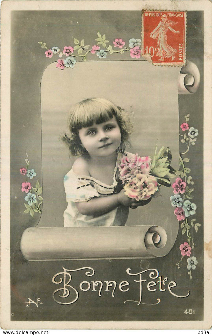  ENFANT - FILLETTE - LITTLE GIRL - MAEDCHEN - BONNE FETE-  PORTRAIT -  Jolie Fantaisie - Portraits
