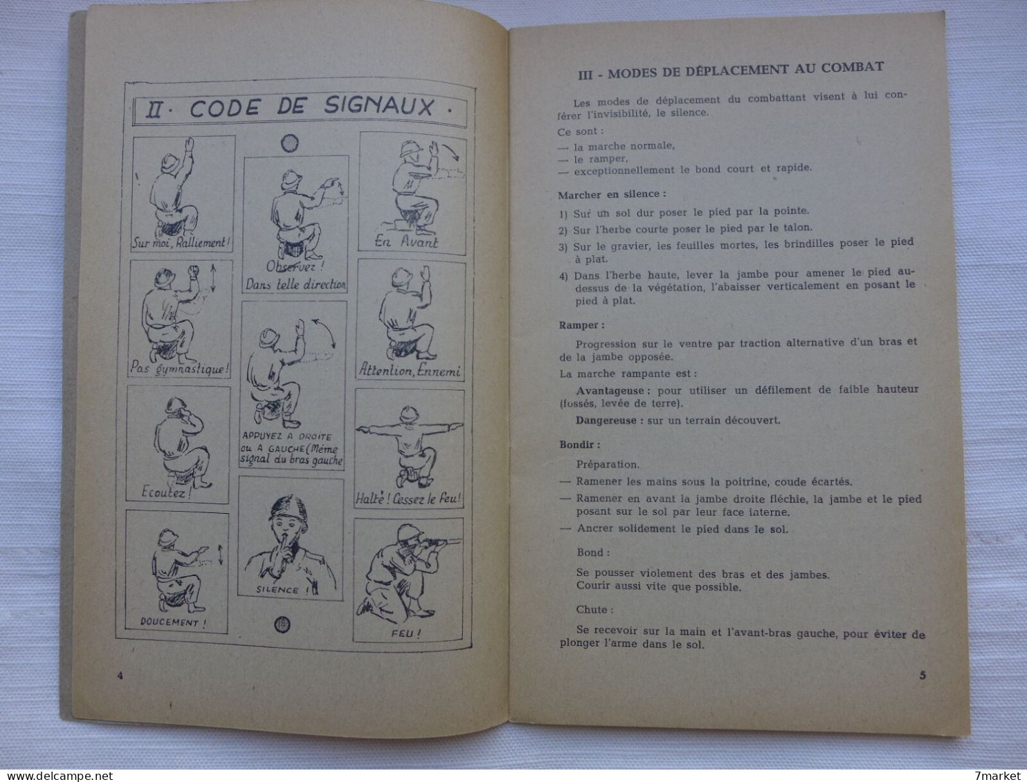 Ecole De Sous-Officiers - Strasbourg: Combat, Partie Commune à Toutes Les Armes / 1949 - Francese