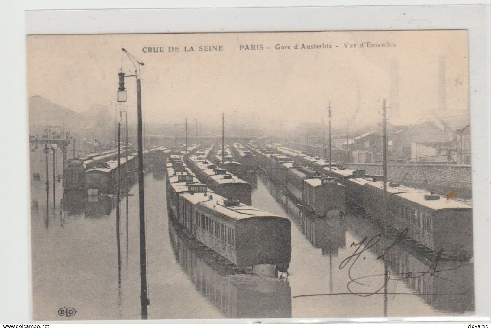 PARIS  "CRUE DE LA SEINE" Gare D'Austerlitz - Arrondissement: 13