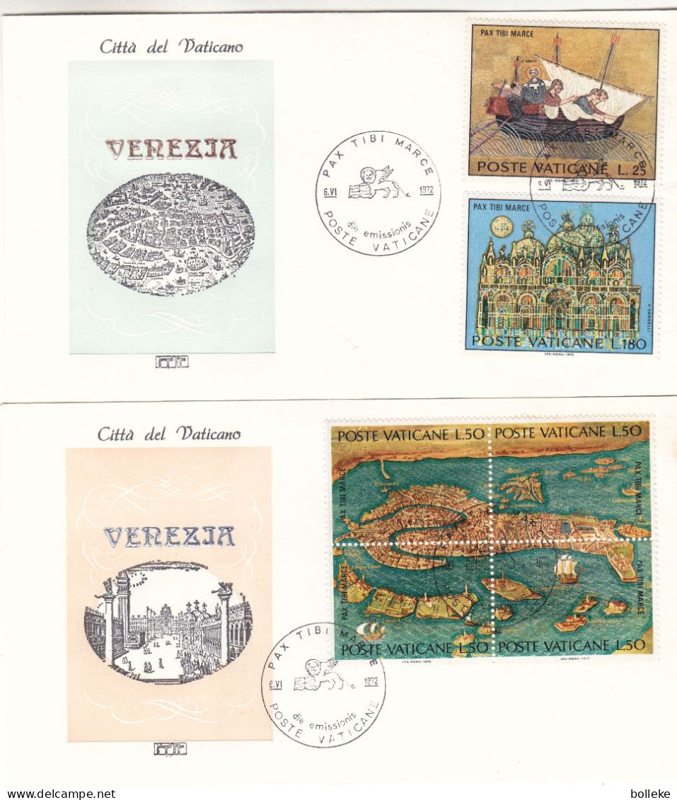 Vatican - 2 Lettres De 1972 - Oblit Poste Vaticane -Venice - - Briefe U. Dokumente