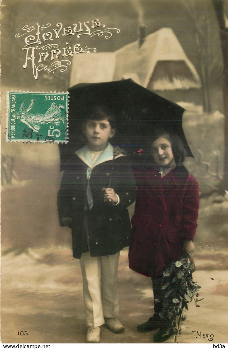 ENFANTS - CHILDREN - KINDER -PARAPLUIE - HOUX - JOYEUSE ANNEE - NERO - Altri & Non Classificati