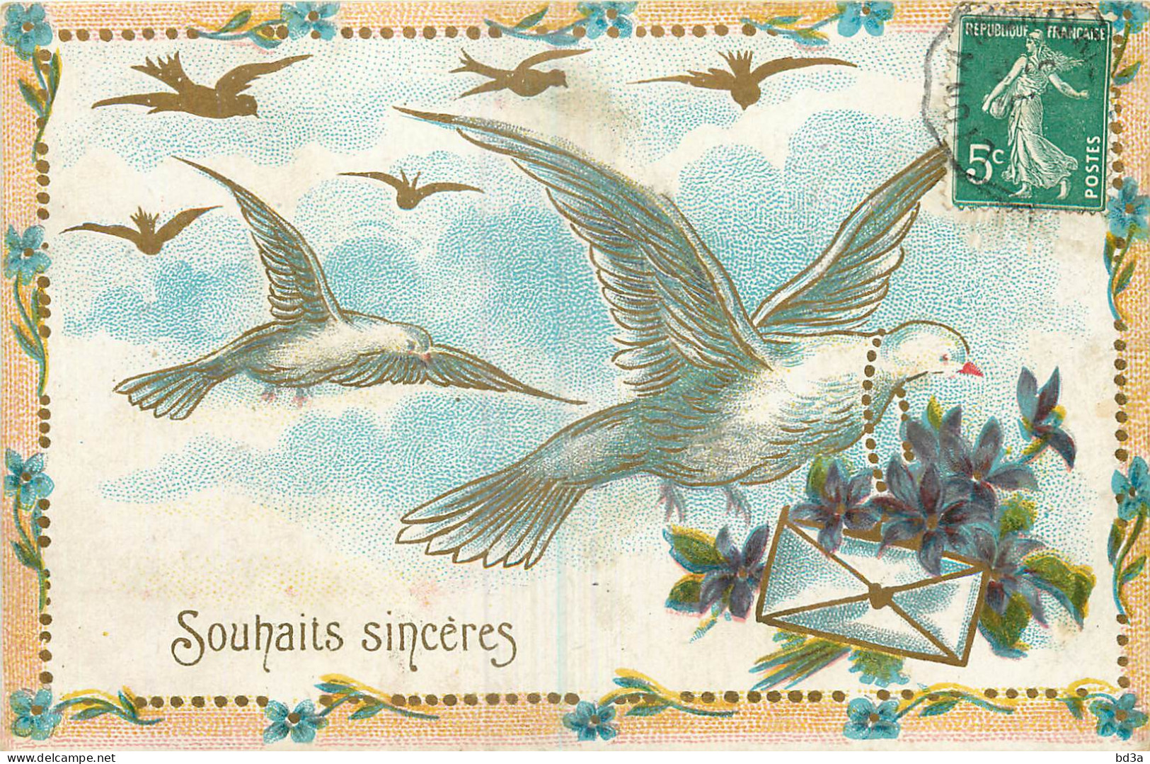 ILLUSTRATION  THEME OISEAUX - SOUHAITS SINCERES - Birds