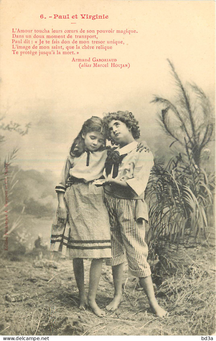 6 CPA BERGERET - ENFANTS - PAUL ET VIRGINIE - Bergeret