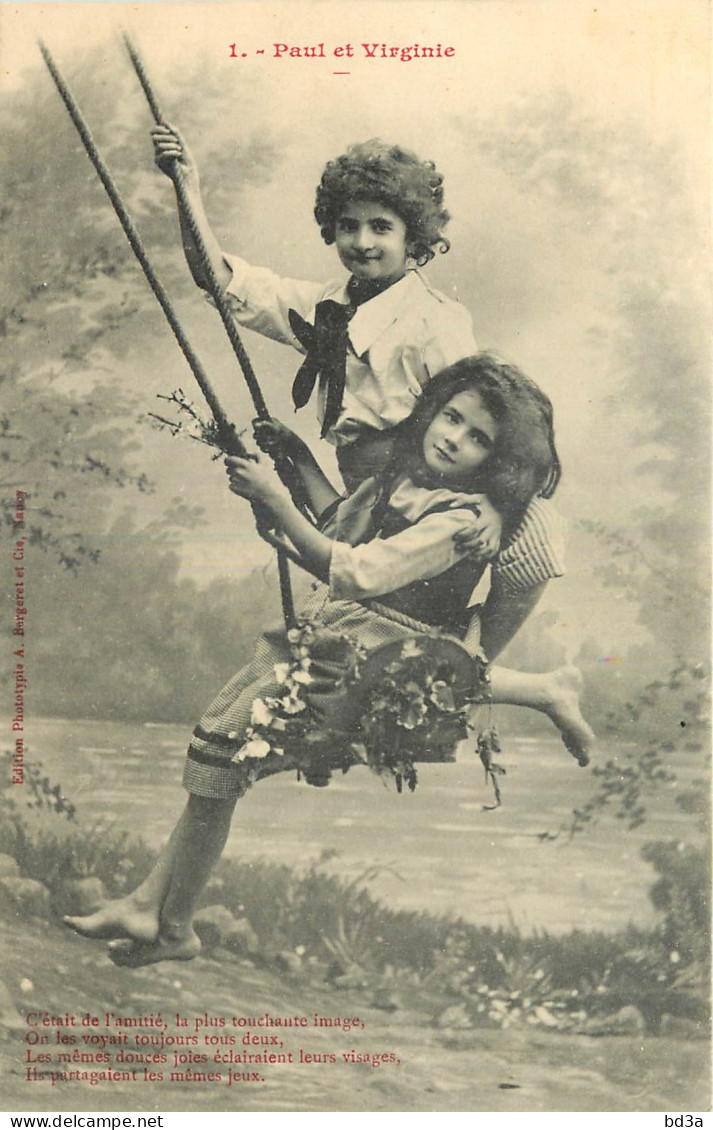 6 CPA BERGERET - ENFANTS - PAUL ET VIRGINIE