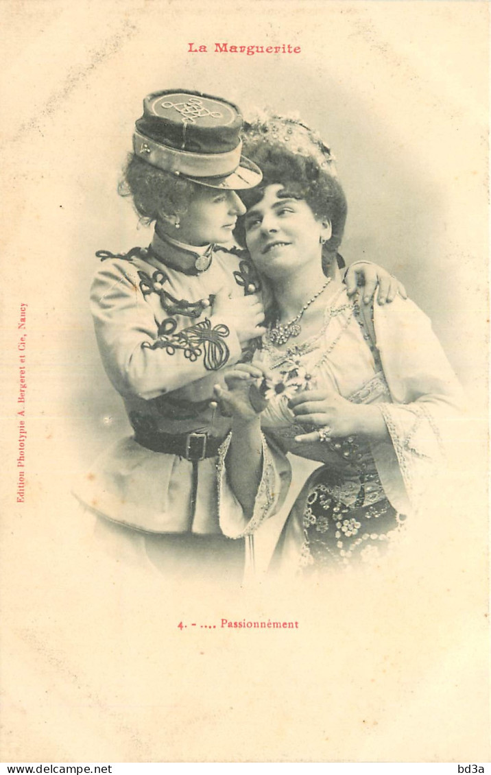 5 CPA COUPLE DE FEMMES  LADY  FRAU - LA MARGUERITE - BERGERET - Vrouwen