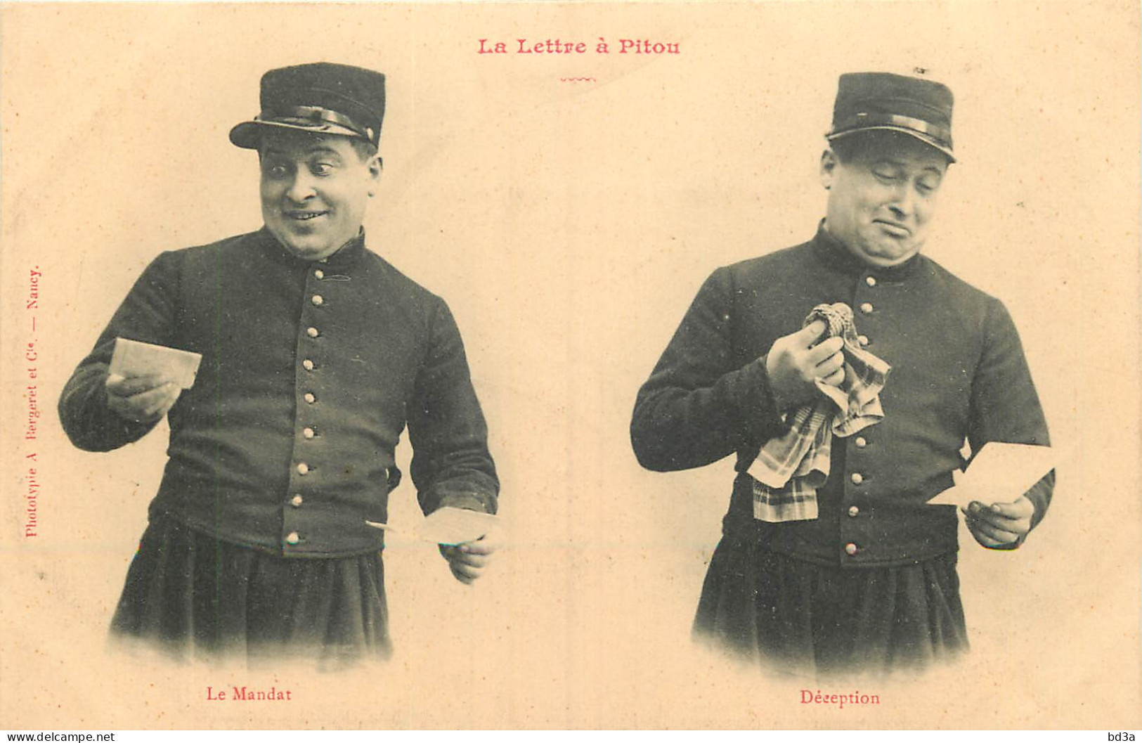 BERGERET - MILITAIRE -LA LETTRE A PITOU - Bergeret