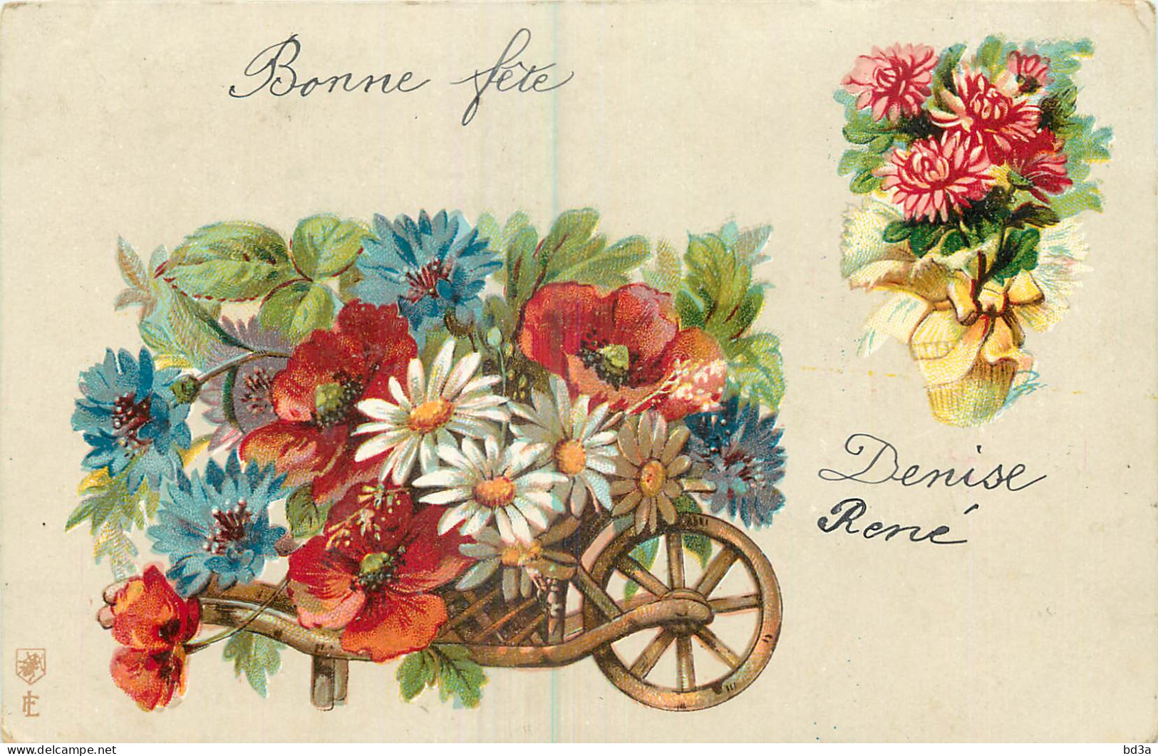  CPA FLEURS - BELLE ILLUSTRATION - BONNE FETE - Fleurs