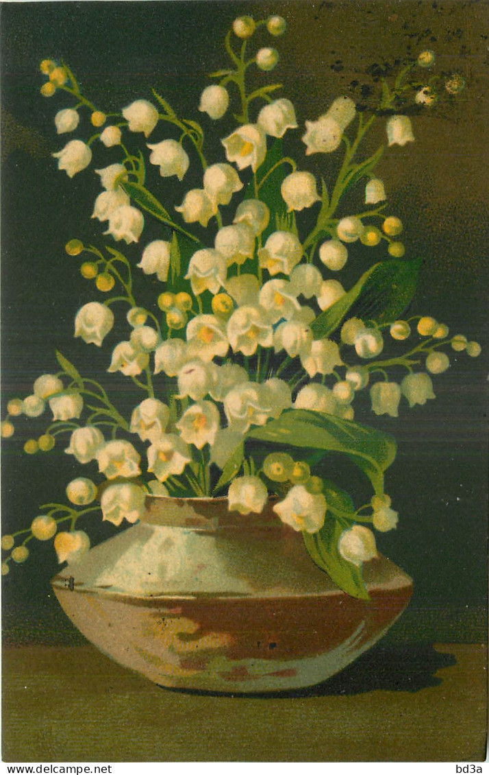  CPA FLEURS DANS UN VASE - MUGUET  - Fleurs