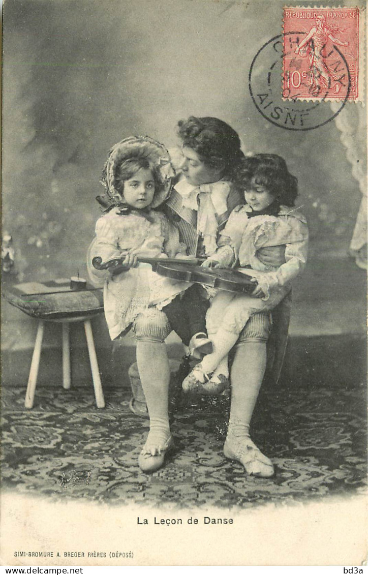 CPA  ENFANT - FILLETTE ET GARCON AVEC LEUR PÈRE - Other & Unclassified