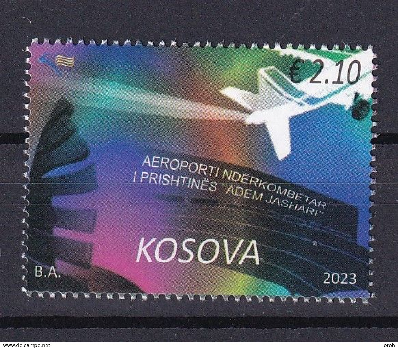 KOSOVO 2023,ITERNATIONAL AIRPORT PRISTINA--ADEMJASHARI,AIRPLAN,AVION,MNH - Kosovo