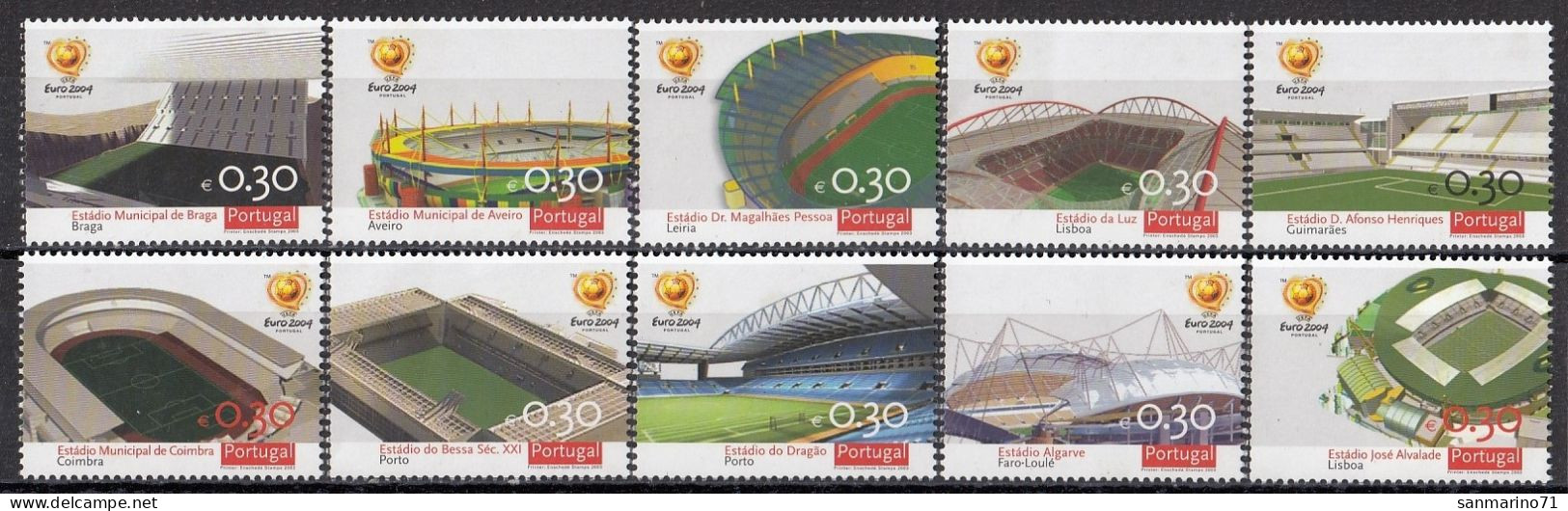 PORTUGAL 2747-2756,unused (**) Football - Unused Stamps