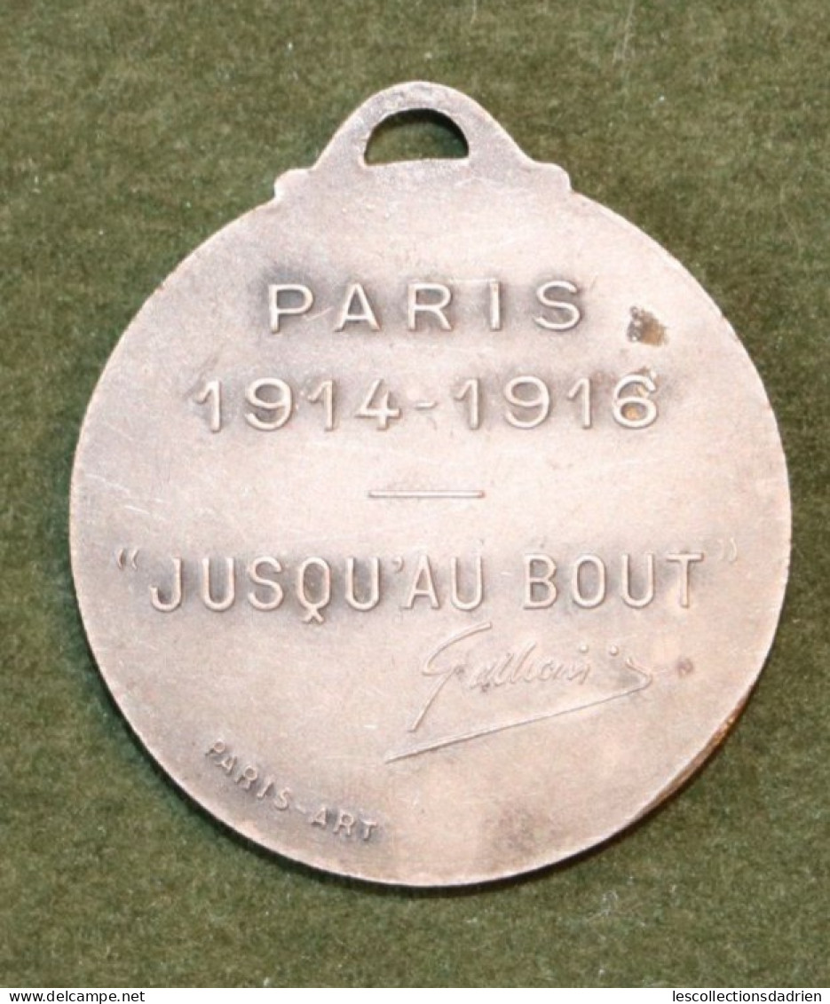 Médaille Française  Paris 1914-1916 Général Gallieni - Guerre 14-18 - French Medal WWI Médaillette Journée  Maillard /2 - Frankrijk