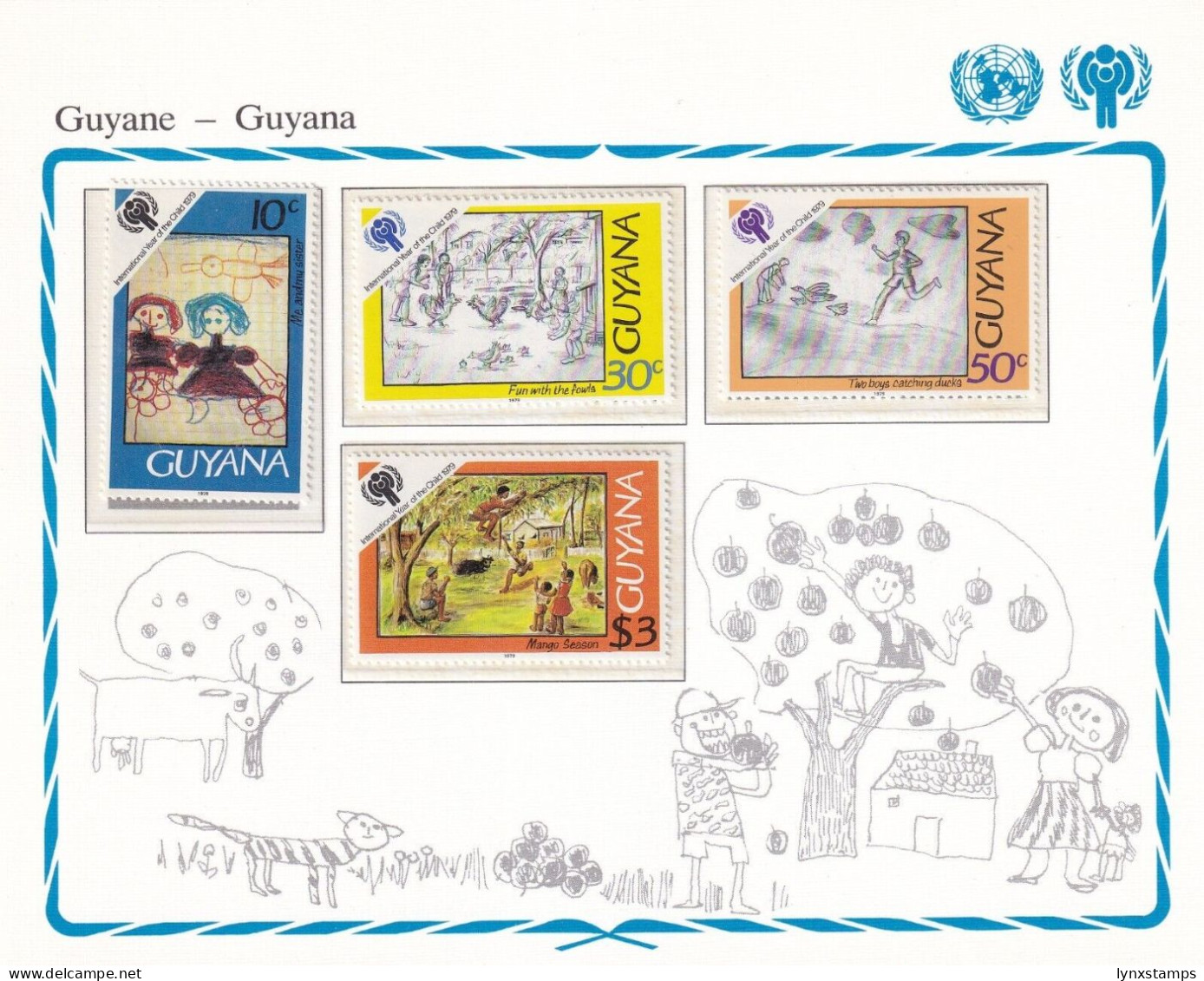 SA06 Guyana 1979 International Year Of The Child Mint Stamps - Guyane (1966-...)