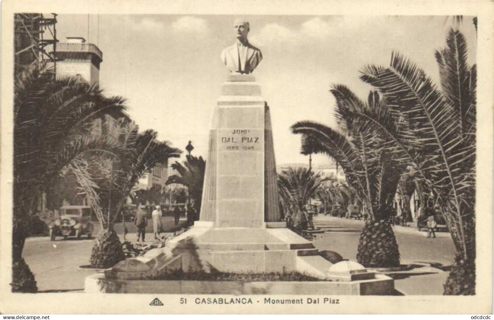 CASABLANCA  Monument Dal Plaz Animée Voiture D' Epoque RV - Casablanca