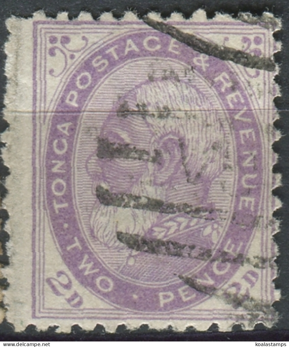 Tonga 1886 SG2b 2d King George I #4 FU - Tonga (1970-...)