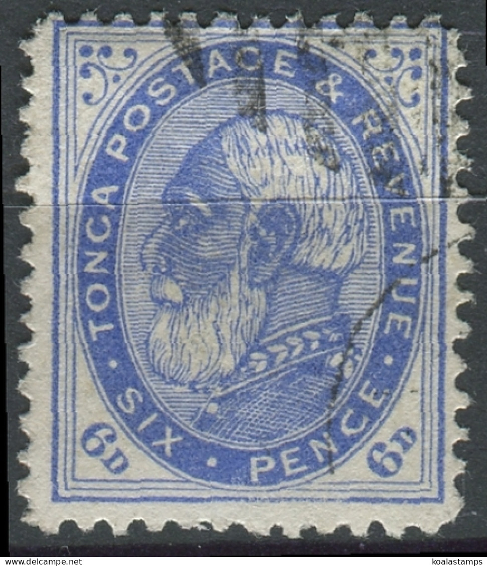 Tonga 1886 SG3 6d King George I #5 FU - Tonga (1970-...)