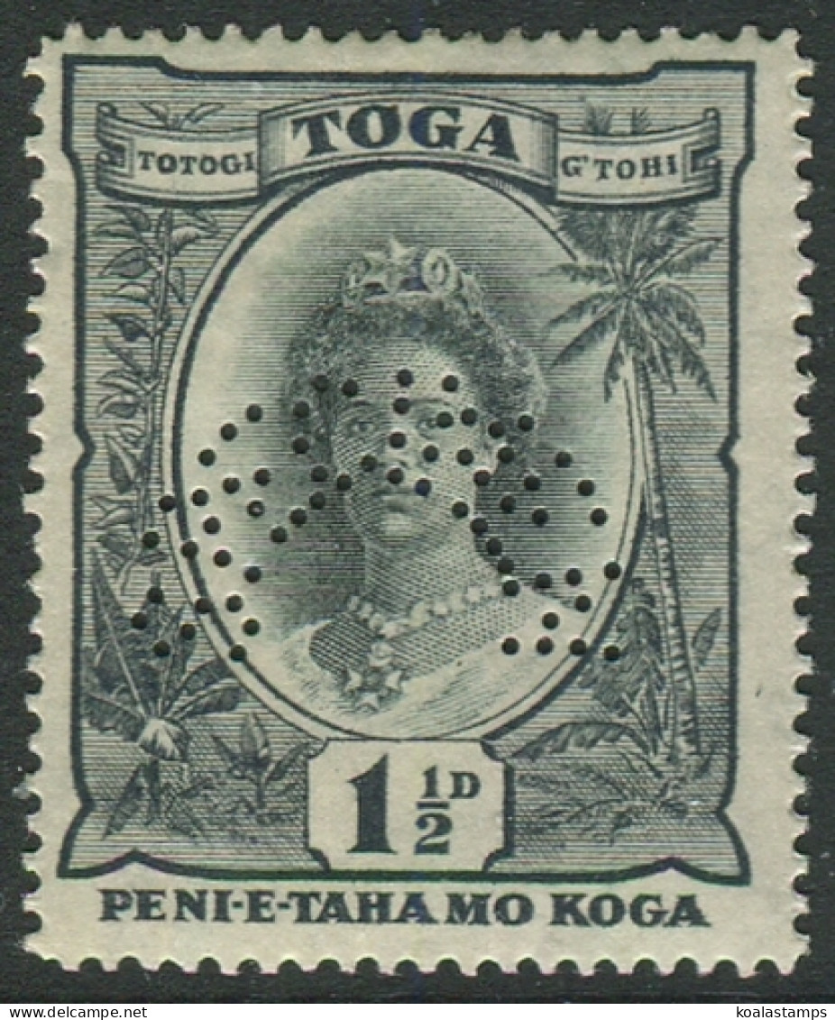 Tonga 1935 SG56 1½d Queen Salote SPECIMEN MLH - Tonga (1970-...)