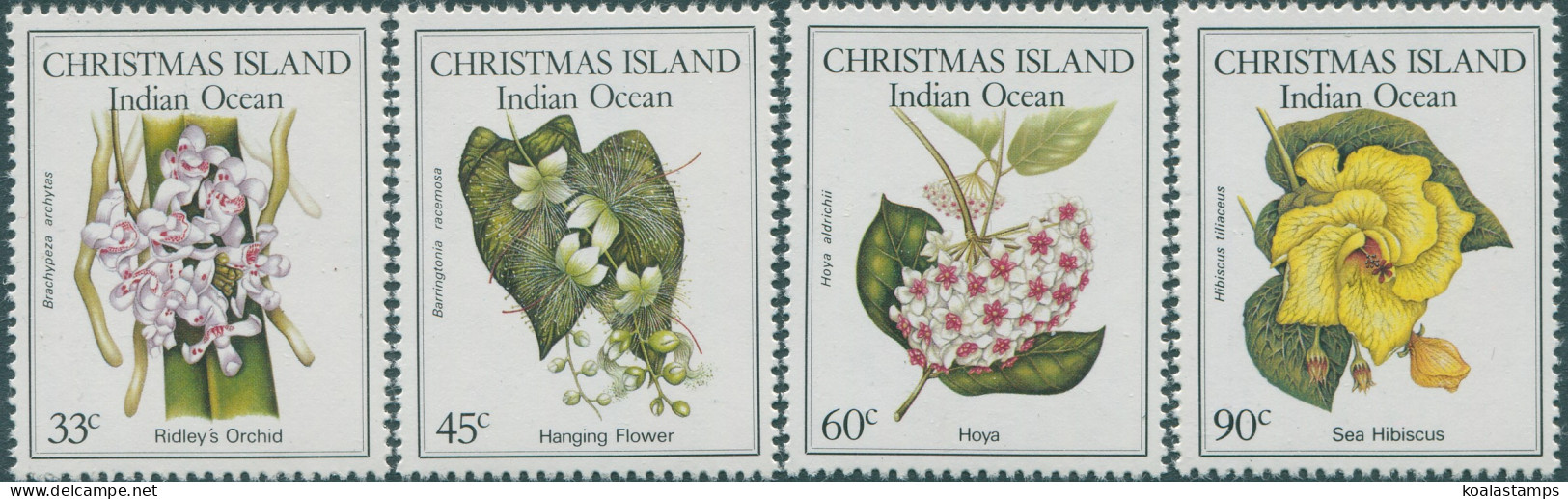 Christmas Island 1986 SG216-219 Flowers Set MNH - Christmas Island