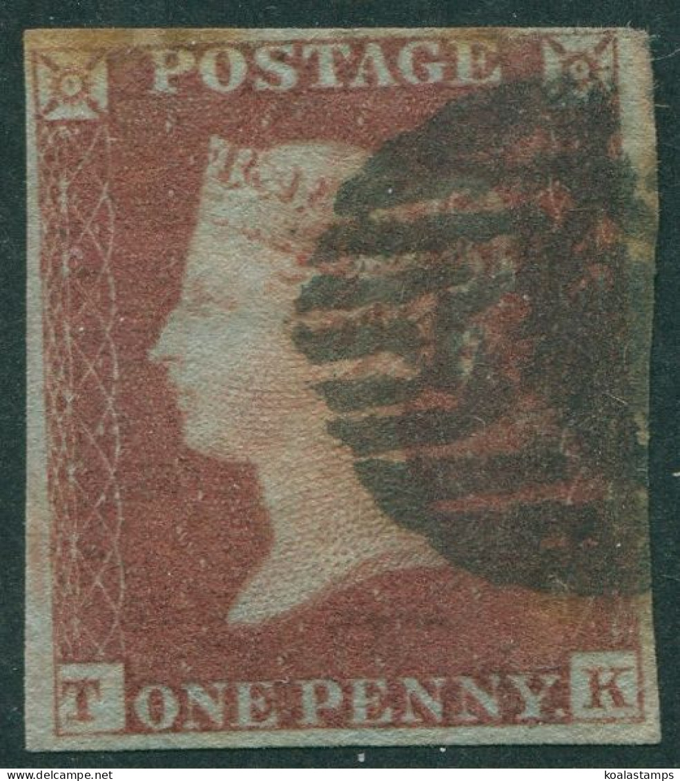 Great Britain 1841 SG8a 1d Red QV Very Blued Paper Toned Top **TK Imperf FU - Ohne Zuordnung