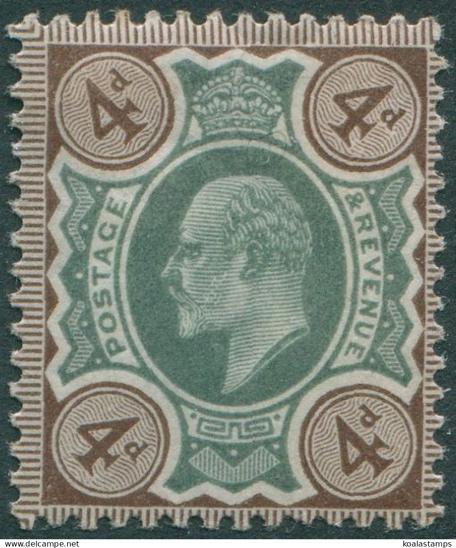 Great Britain 1902 SG238 4d Deep Green And Chocolate-brown KEVII MLH - Non Classés