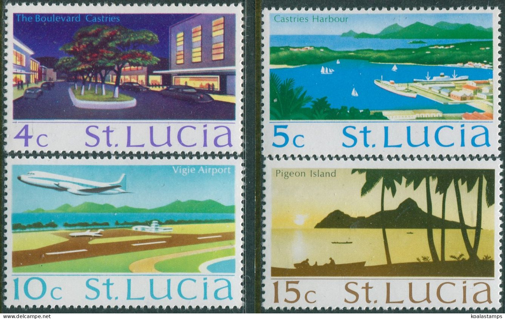 St Lucia 1970 SG278-283 Scenes (4) MNH - St.Lucia (1979-...)