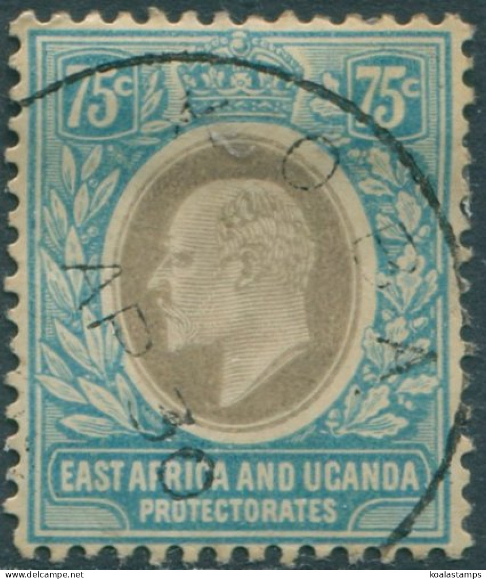 Kenya Uganda And Tanganyika 1907 SG42 75c Grey And Pale Blue KEVII FU (amd) - Kenya, Uganda & Tanganyika