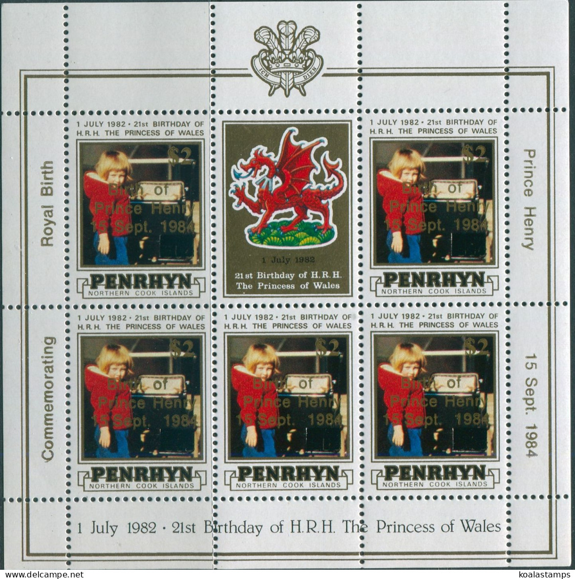 Cook Islands Penrhyn 1984 SG366 Prince Henry (5) Sheetlet MNH - Penrhyn