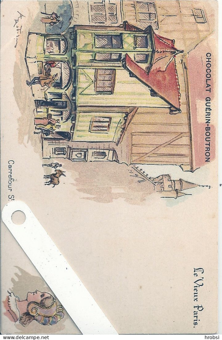 Illustrateur Alsace, Robida, Vieux Paris  Carrefour Saint Julien,  Expo 1900 - Robida