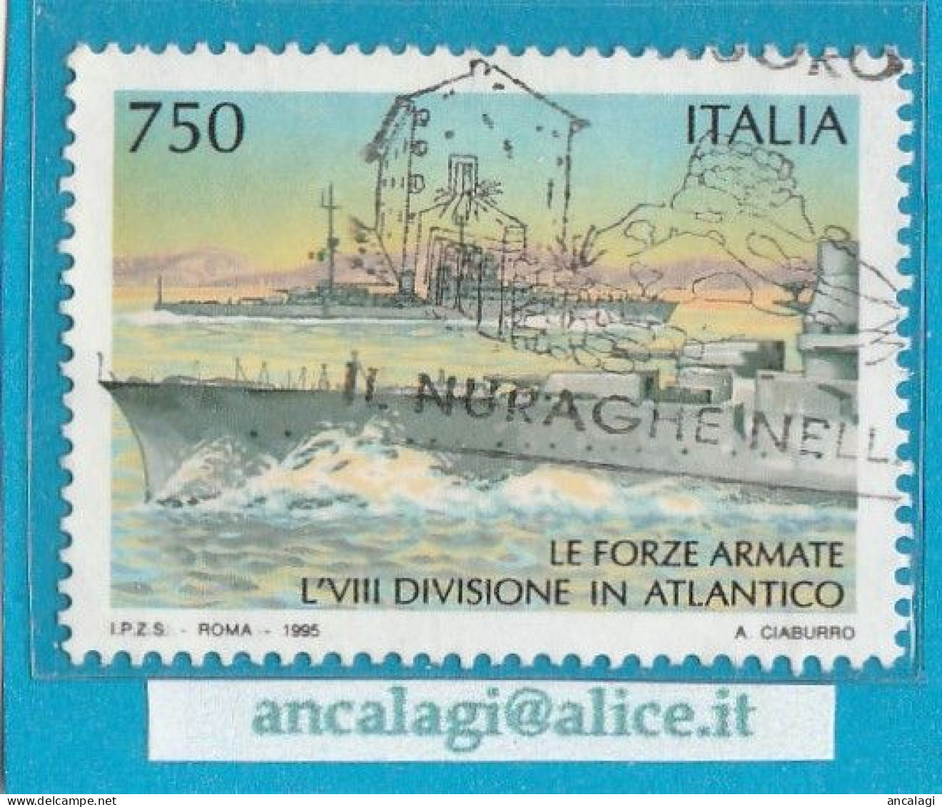 USATI ITALIA 1995 - Ref.0715E "AVVENIMENTI STORICI DELLA 2^ GUERRA" 1 Val. - - 1991-00: Used