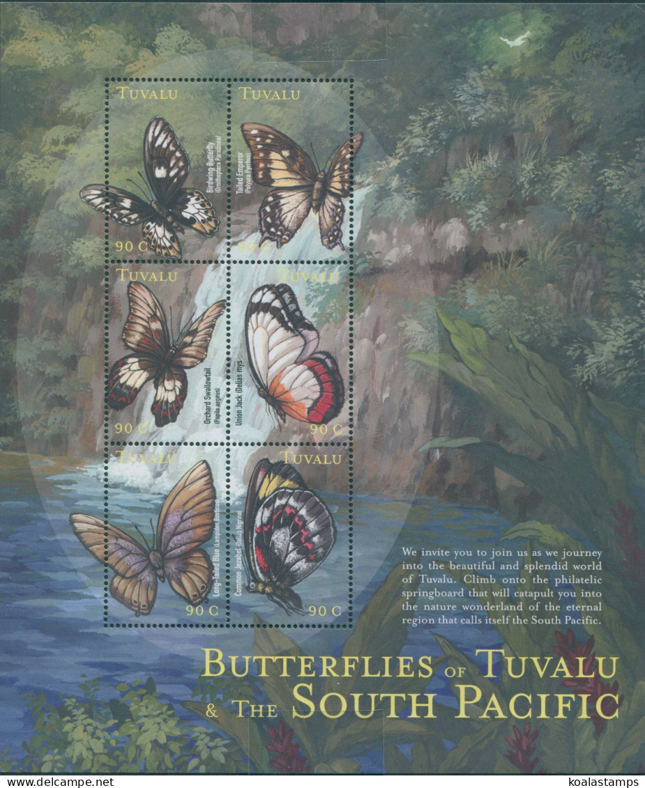 Tuvalu 2000 SG920a South Pacific Butterflies Sheetlet MNH - Tuvalu