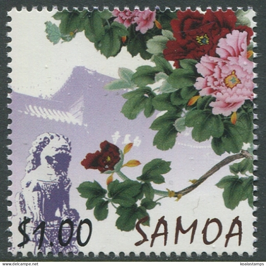 Samoa 2009 SG1210 $1 Peonies MNH - Samoa