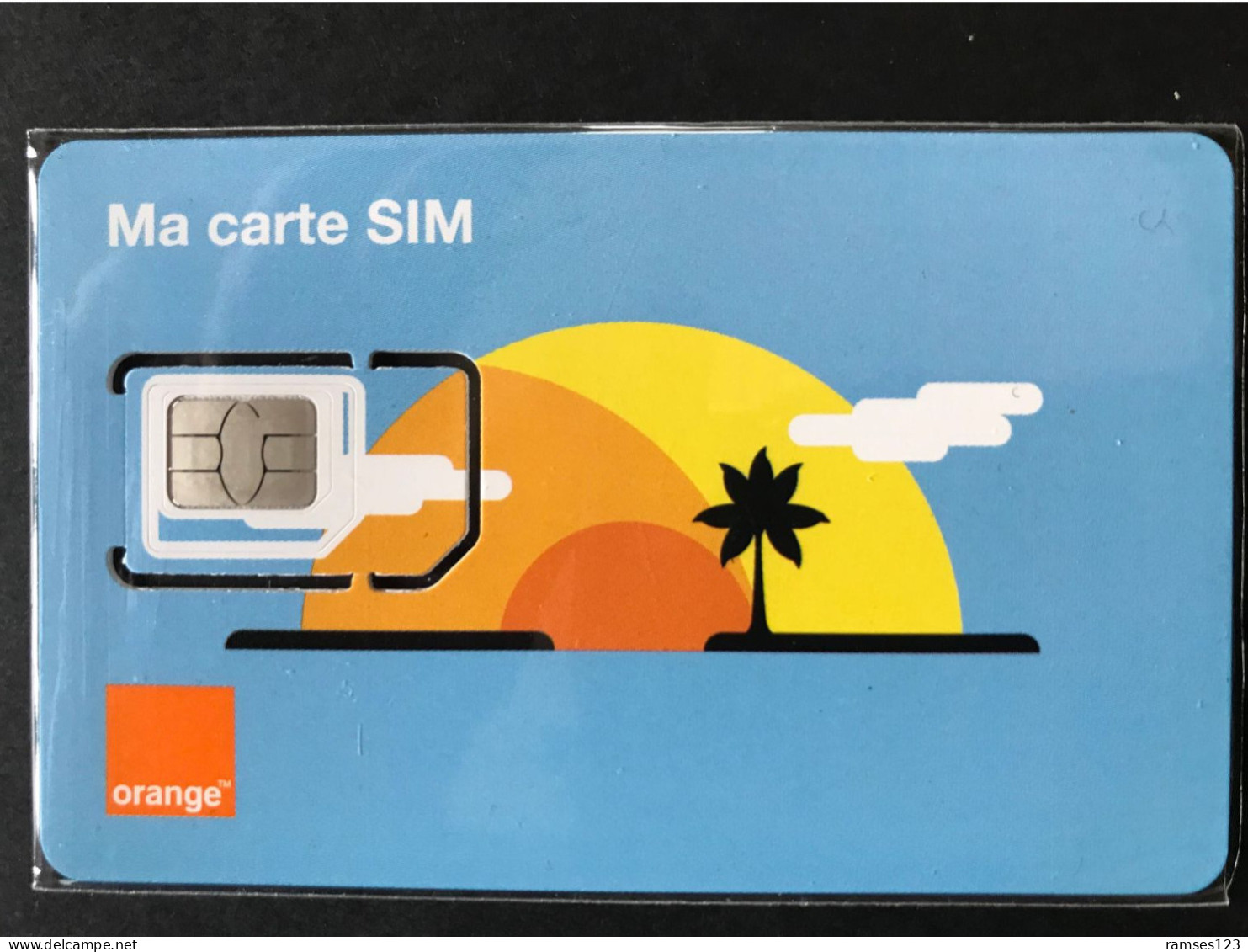 VERY  DIFFICULT   GSM SIM   PALM TREE   GUADELOUPE  ORANGE CARAIBES - Antilles (French)