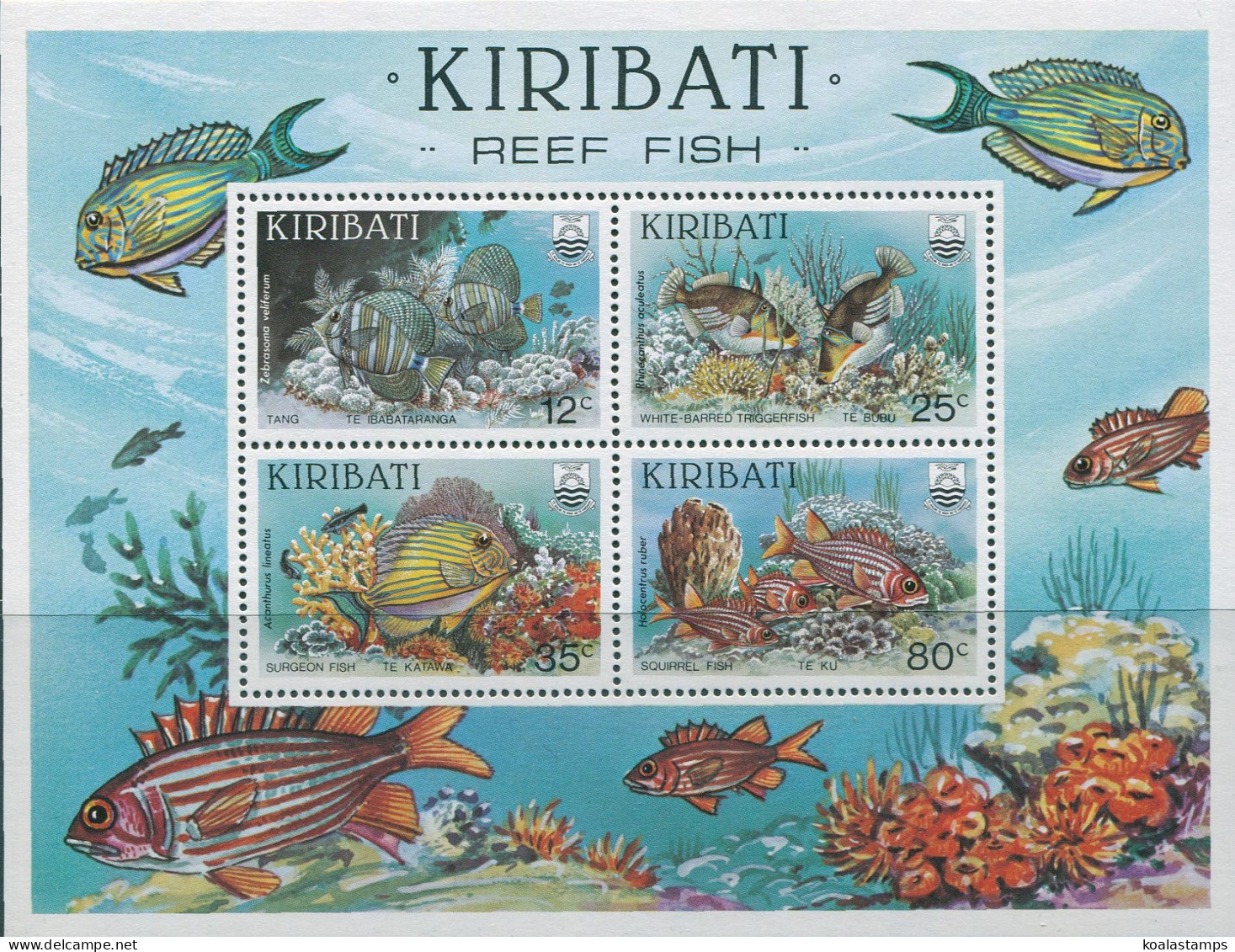 Kiribati 1985 SG236 Reef Fish MS MNH - Kiribati (1979-...)