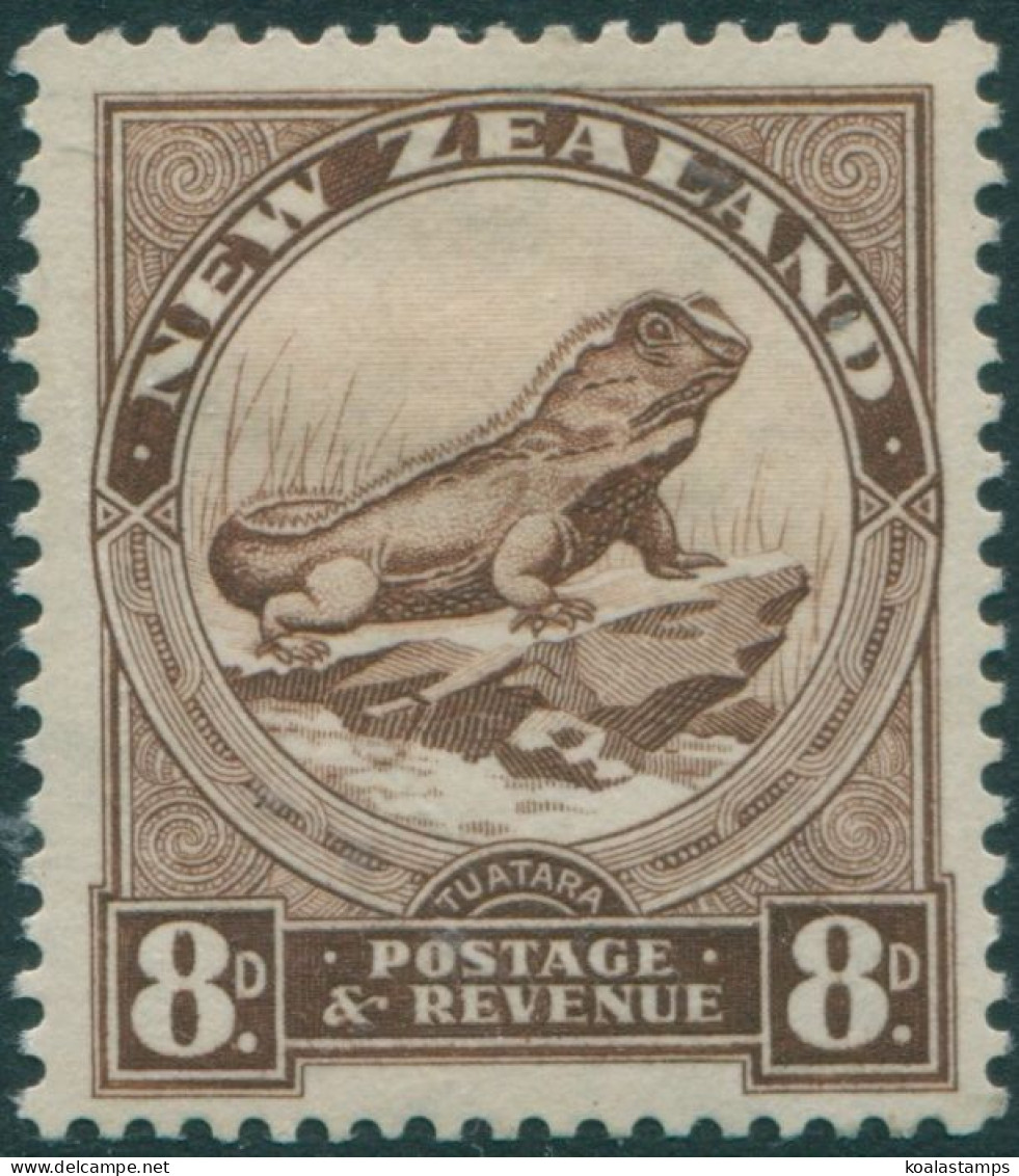 New Zealand 1935 SG565 8d Chocolate Tuatara Lizard MLH - Altri & Non Classificati